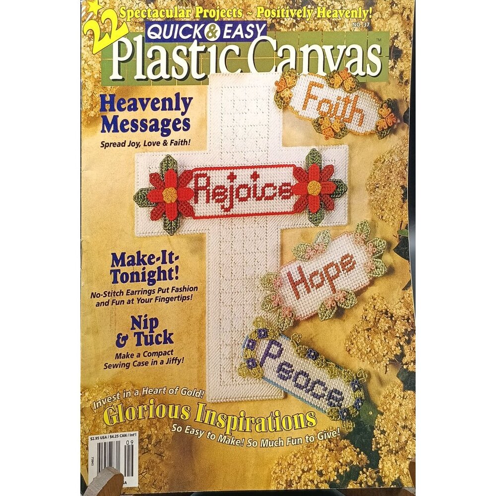 Vintage August September 1995 No. 37 Quick & Easy Plastic Canvas Magazine